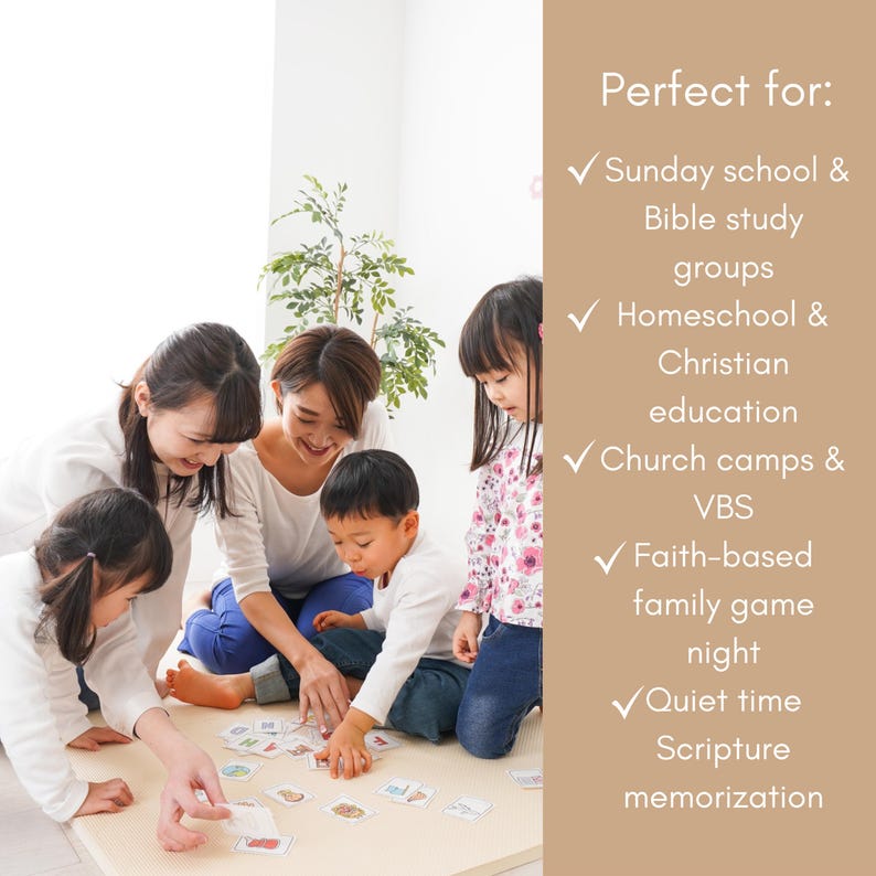 Scripture Memory Camp Printable Bible Verse Memory Matching Card Game: Christian Family Fun ...