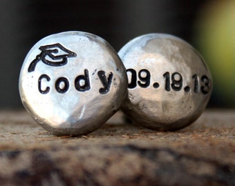 Personalized Cufflinks - Custom Cuff Links - Graduation Cap