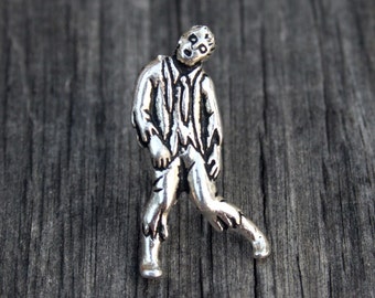 Tie Tack - Zombie, Antique Silver Finish