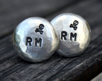 Custom Cuff Links - Personalized Cufflinks - Skull & Crossbones