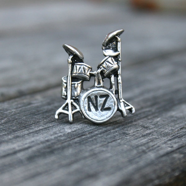 Personalized Drum Set Tie Tack - Custom Tie Tack - Drum Lapel Pin