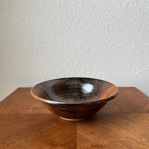Vintage Medium Brown Pottery Bowl