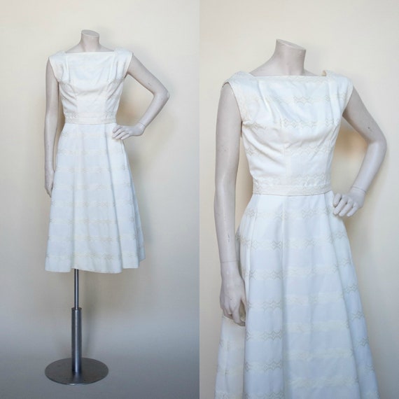 1960s Pat Premo Dress --- Vintage Cream Wedding Dr