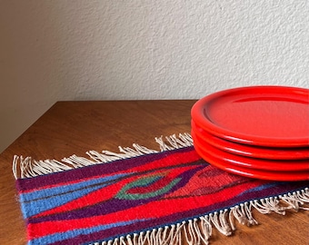 Mid Century Scandinavian Woven Tapestry, Abstract Floral Wall Hanging, Nordic Fiber Art