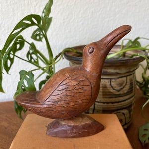Vintage MCM Wooden Animal Bird Figurine