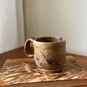 Vintage Studio Pottery Mug, Handmade Stoneware Coffee Cup, Rustic Artisan Ceramic