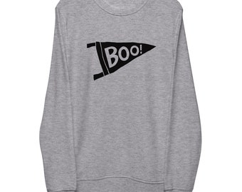 Unisex Organic Sweatshirt Boo Banner Pendant Original Art Illustration