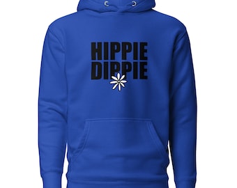 Unisex Hoodie Hippie Dippie with Daisy Flower