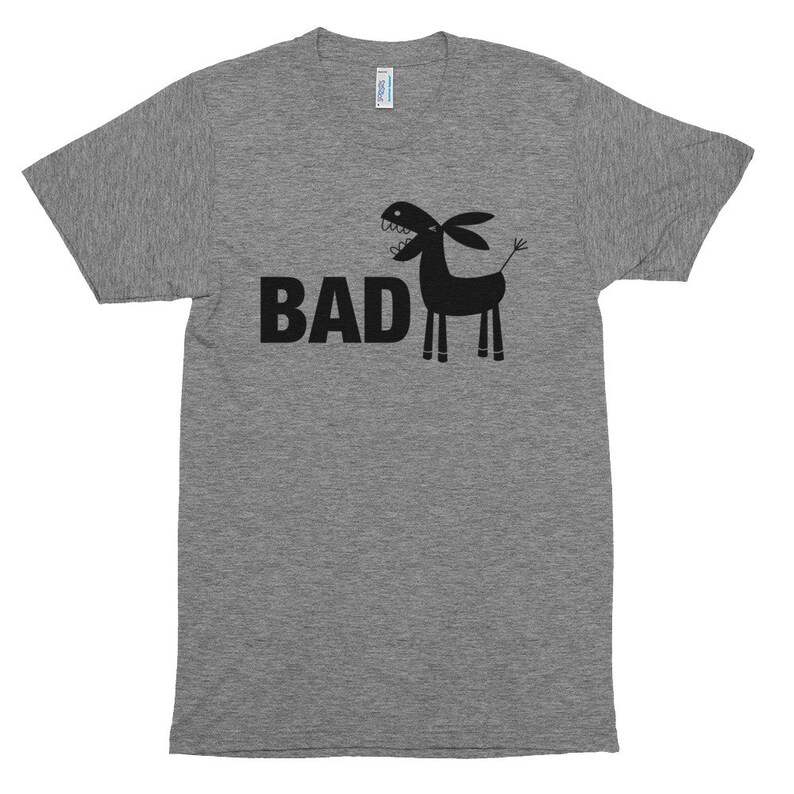 Bad Ass Funny Grey American Apparel T-shirt image 1