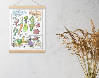 Seasonal Vegetables Original Illustrated Art Print