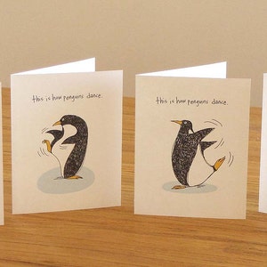 This Is How Penguins Dance Greeting Card The Beat image 2