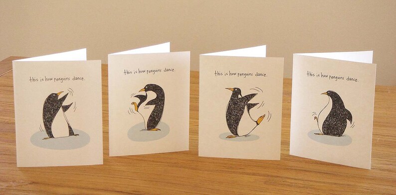 This Is How Penguins Dance Greeting Card The Beat image 2