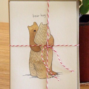 Greeting Cards with Original Illustrations of Bear Humor Set of Four image 2