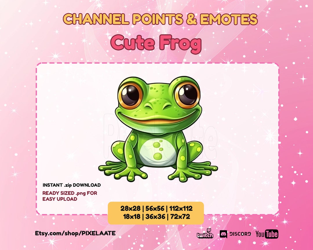Cute Frog Channel Point Twitch Emote Twitch Channel Point Twitch ...