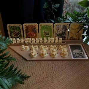 Organizador de jogo Catan - Suporte para cartas, cidade e vila Catan - Impressão 3D de armazenamento fácil para Catan - Atualização Catan - Suporte para material Catan – Catan