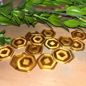 Tiny Roblox Robux Coins for roblox player gift, robux in 3D coins foe gaming gift, roblox money, supersmall robux coins for roblox party