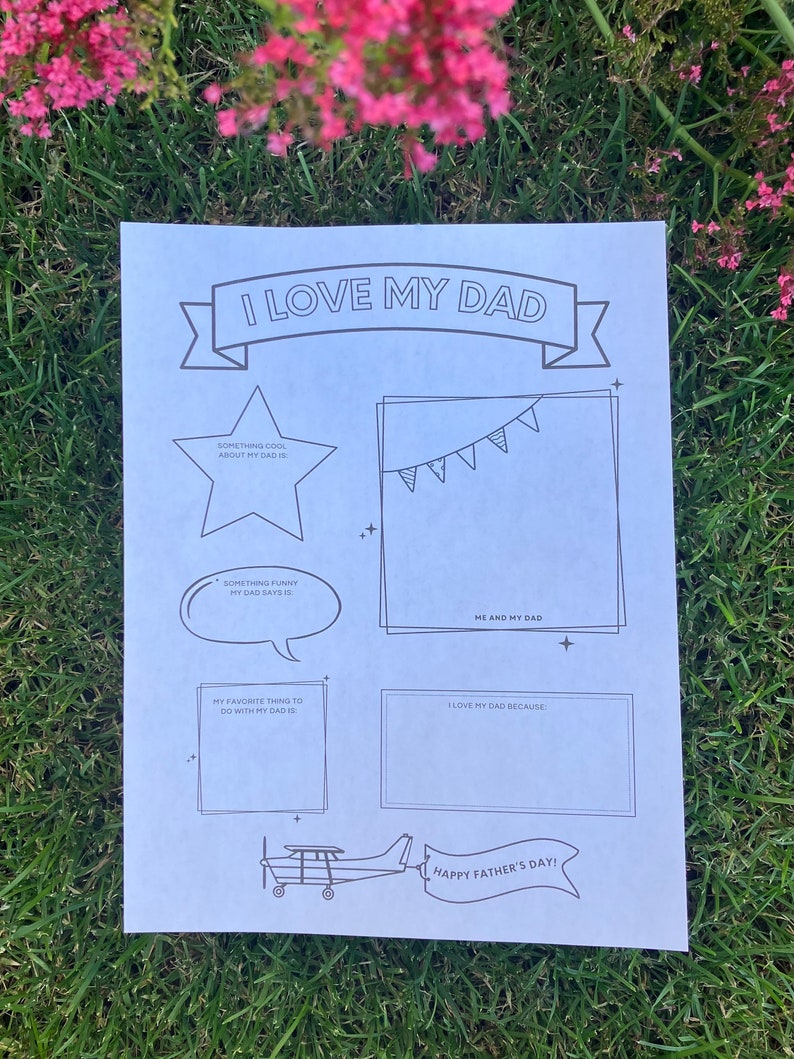 Father's Day Color Printable, Father's Day Kid Question Printable ...