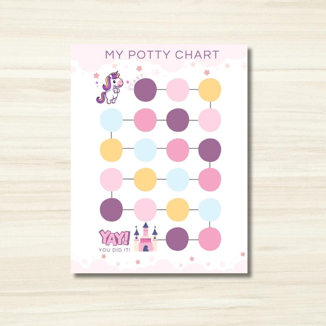 Free Printable Unicorn Potty Chart