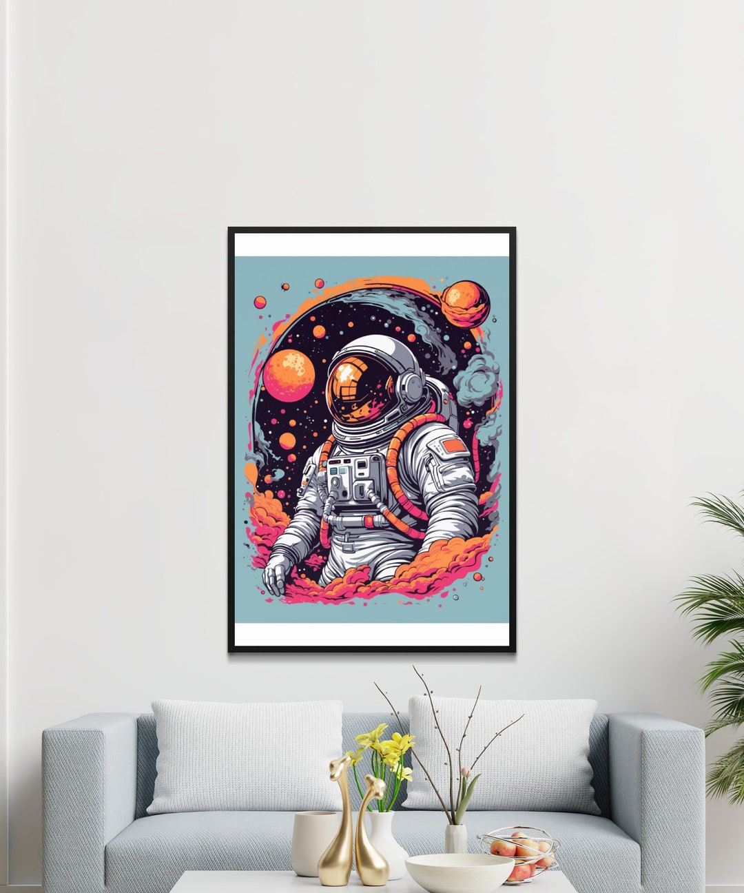 Astronaut Space Art Digital Print, Outer Space Decor, Sci-fi Space ...