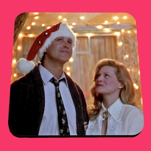 Hilarious Christmas Vacation Movie Coasters iconic scenes Christmas comedy film movie buffs laughter nostalgia festive gathering Set number2