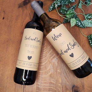 DOWNLOAD - Housewarming gift, wine bottle label, inauguration of a new home, new apartment, moving in, moving, funny gift, little something