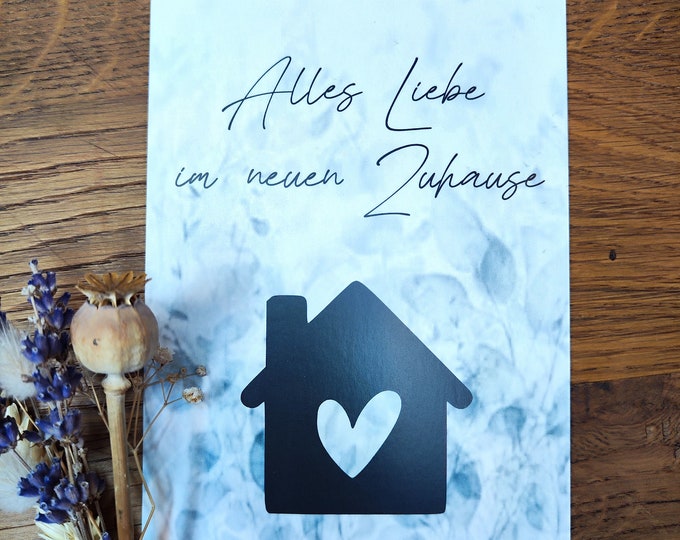 Einweihungsgeschenk handmade Karte | Grußkarte zum Einzug Umzug | neues ...