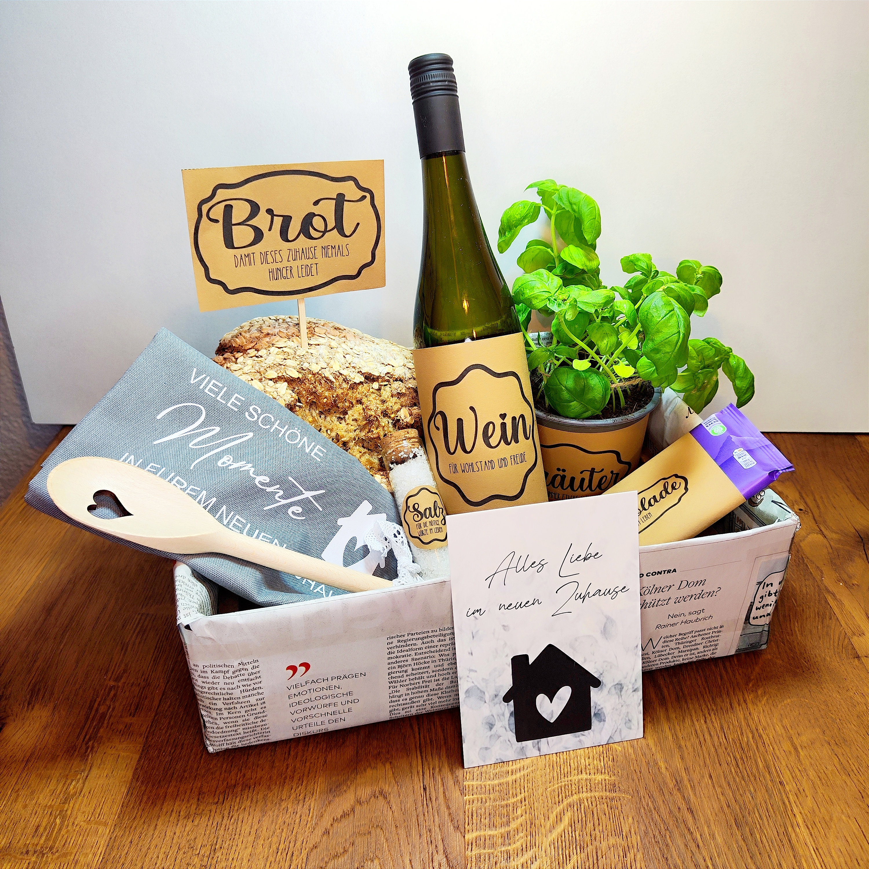 Brotkorb Aus Baumwolle - 38x22x16 Cm Beige Für Einzugsgeschenke & Küche