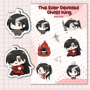 Hua Cheng Sticker Sheet &quot;The Ever Devoted Ghost King&quot; - Heaven&#39;s Official Blessing TGCF
