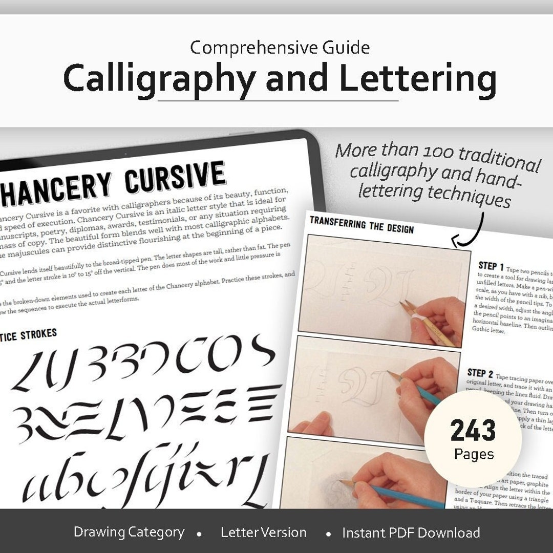 Drawing Calligraphy and Lettering, Learn 100 Traditional and ...