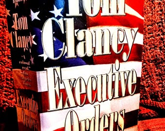 Vintage Tom Clancy Novel Executive Orders 1997 Paperback Military Thriller Book