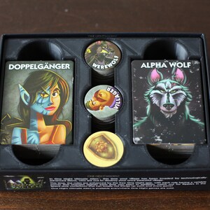 Organizador/inserto de juego de expansión One Night Werewolf + Daybreak impreso en 3D