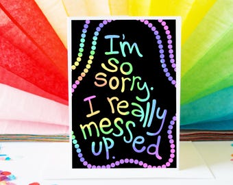 Tarjeta de disculpa / Envío gratuito