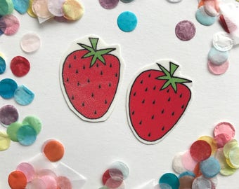 STRAWBERRY Tattoos | Temporary tattoos | Fruit | Strawberries | Tattoos for kids | Children | Party bag |Skin art | Loot bags | FREE POST