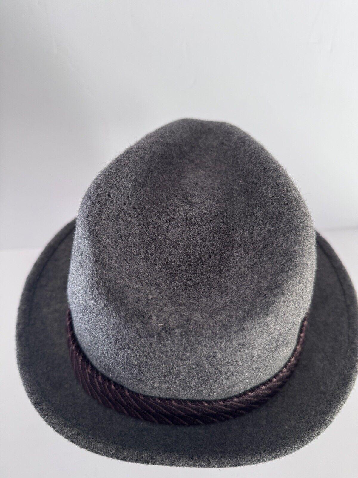 Goorin Bros. 100% Wool Fedora Hat Size Medium Grey Classic  display picture 2