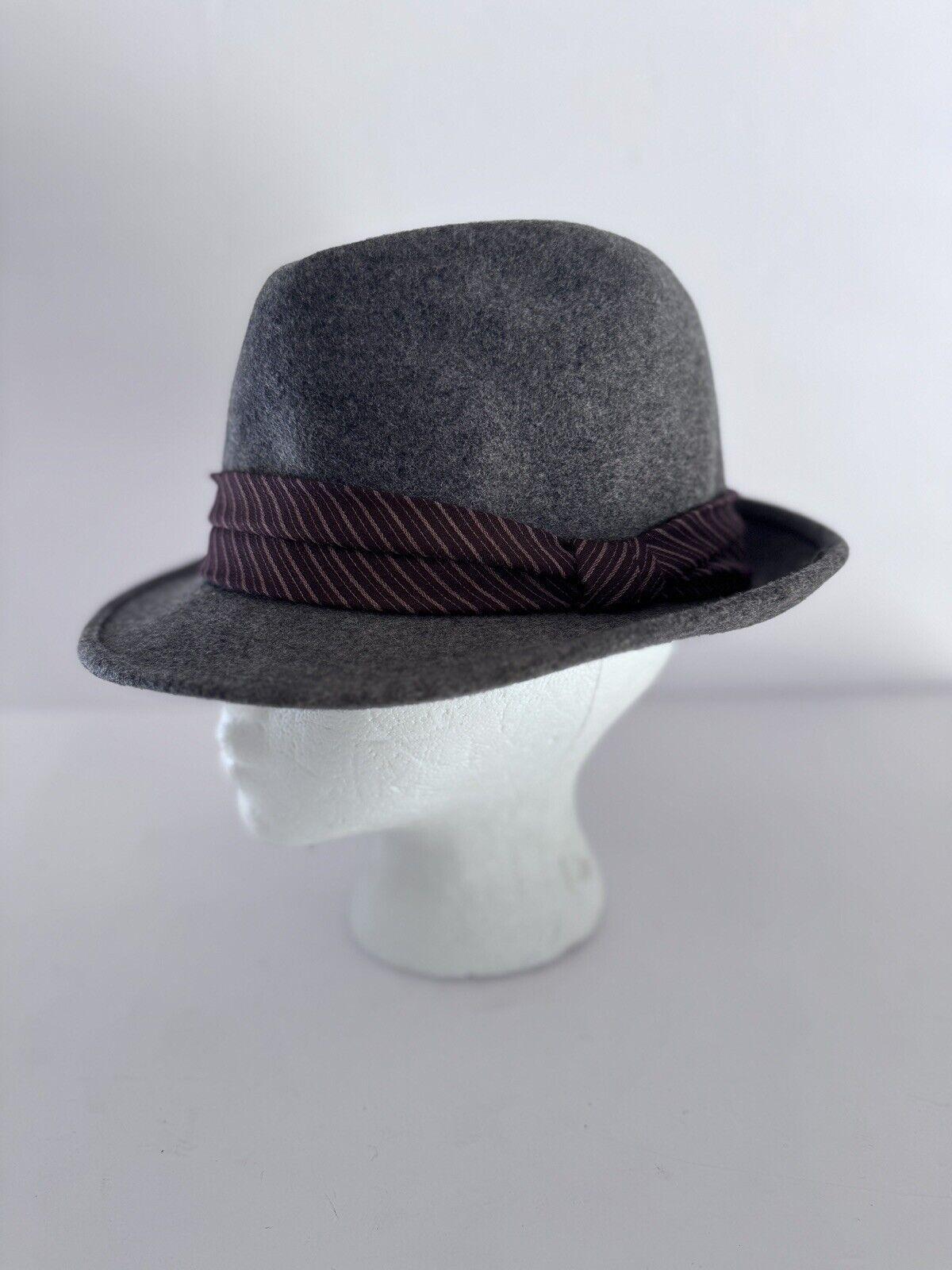 Goorin Fedora Hat 100% Wool Size L/XL Gray Goorin Bros. 100% Wool Fedora Hat Size Medium Grey Classic  main image 3
