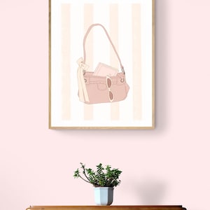 Digitale download Schattige roze Girly-portemonnee voor kunst aan de muur, kaarten, schermbeveiligingen, mokken, enz.
