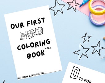 ABC Coloring Pages | Coloring book pages for kids, toddlers, preschoolers | Fun Homeschool Activities | Toddler coloring book