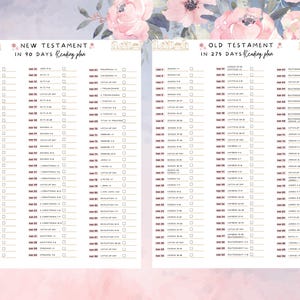 Bible Reading Plan | Bible in a Year | Bible Reading Tracker | Daily Bible Study Planner| Christian Printable | Bible Study
