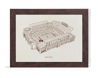Kyle Field Art Print: Hand-Drawn Pen and Ink Illustration