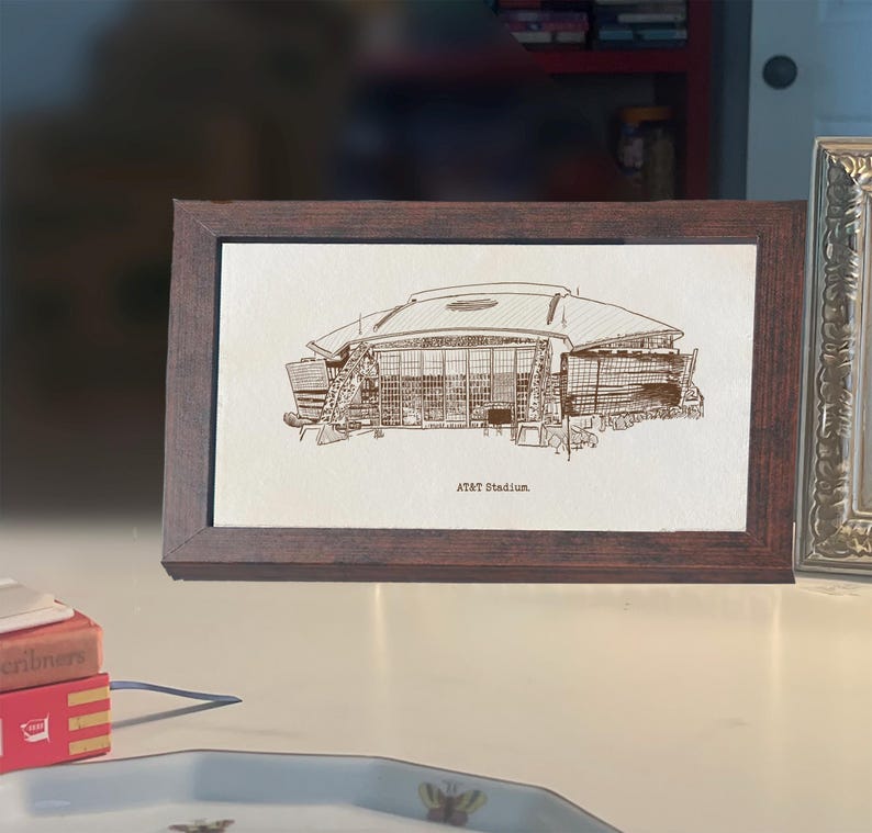 Dallas Cowboys AT&T Stadium Art Print (digital Download) : Hand-drawn ...