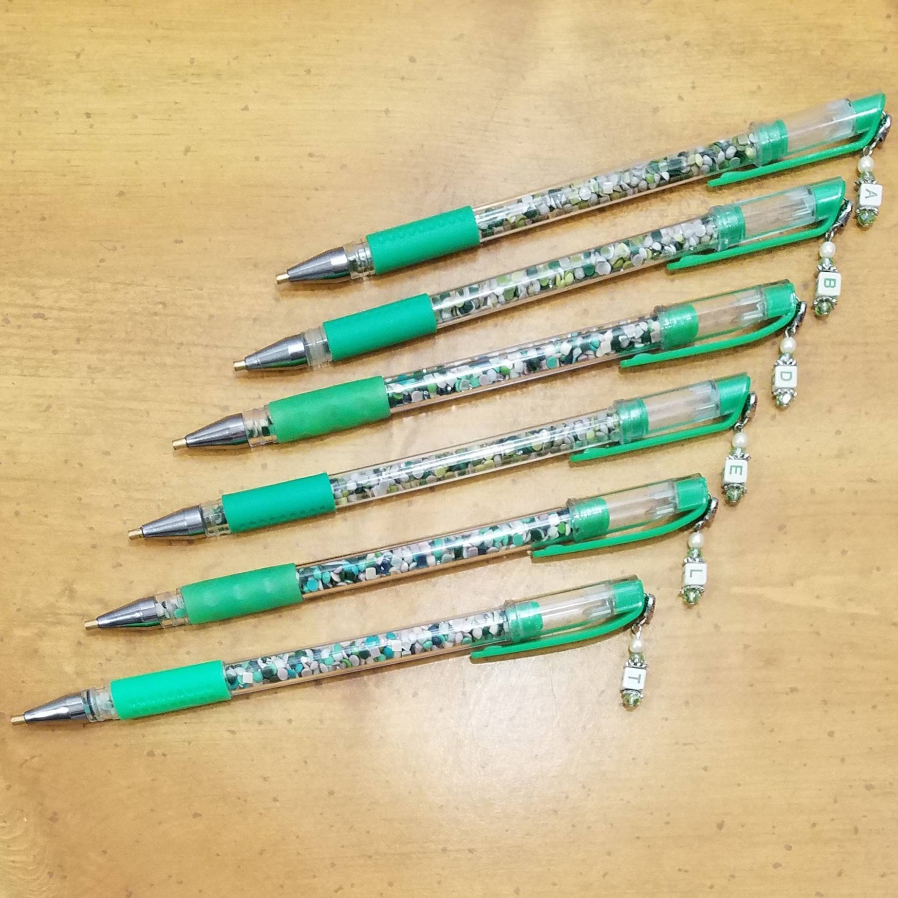 Initials in Green Diamond Painting Pen Round Tip Pens Custom | Etsy