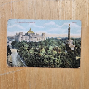 Pocztówki z lat 40. Berlin Niemcy Siegessäule Opublikowano 34