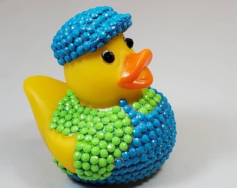 BILL McFLAPPER Rubber Duck Ducks Gift Painter Bedazzled Bling Collectible Gift Rubber Ducks Cruise Ducks