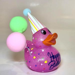 HAPPY BIRTHDAY - Jede Zahl Quietscheente Geschenk Bedazzle Einzigartige Cruise Dashboard Ente