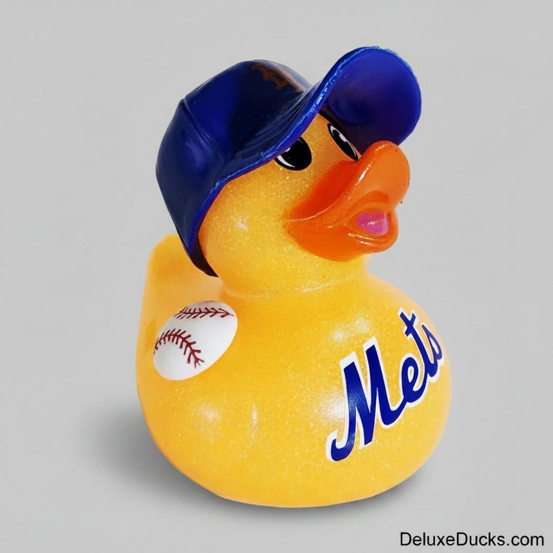 NEW YORK METS Rubber Duck Gift Baseball Mlb Bedazzled Duck Cruise