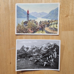 Lata 50. Pocztówki Szwajcaria Ronco Ascona Lago Maggiore Moserbuebe 33