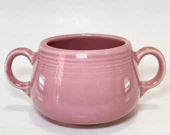 Vintage Fiesta Sugar Bowl ROSE Pink Individual Homer Laughlin USA HLC Fiestaware