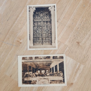 Cartes postales illustrées des années 40 Milan Italie Porta Maggiore Duomo da Vinci Sans affectation 54