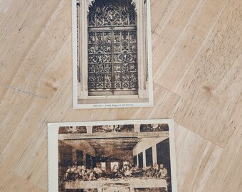 1940s Picture Postcards Milan Italy Porta Maggiore Duomo da Vinci Unposted 54