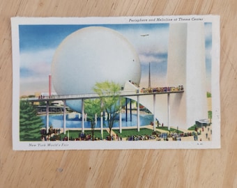 Vintage 39-40 World&#39;s Fair NYC Souvenir Card Perisphere Helicline 69